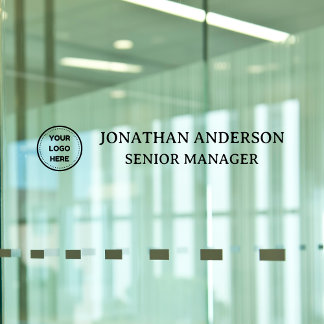 Autocollant Pour Fenêtre Enseigne de nom de société formelle Plaque de nom 