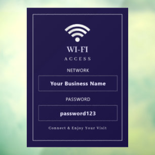 Autocollant Pour Fenêtre Enseigne WiFi moderne personnalisée