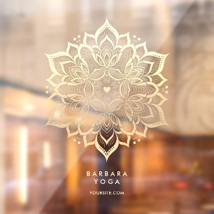 Autocollant Pour Fenêtre Entraîneur Personnel de Yoga Holistique Mandala Él