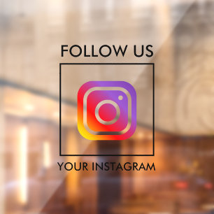 Autocollant Pour Fenêtre Entreprise de nom d'utilisateur Instagram personna