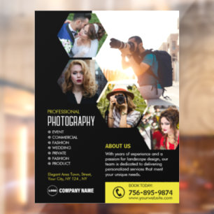 Autocollant Pour Fenêtre Entreprise de photographie personnalisée