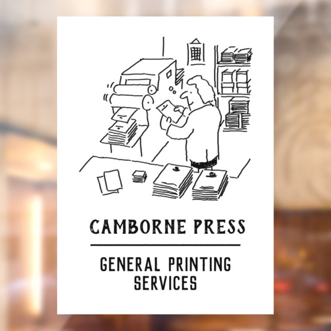 Autocollant Pour Fenêtre Entreprise de services d'impression et d'imprimant (Feuille 2)