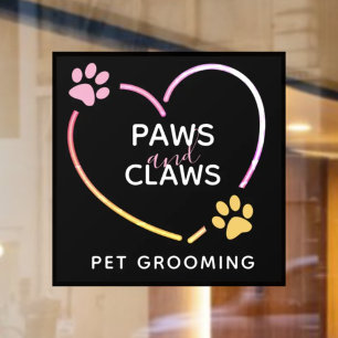 Autocollant Pour Fenêtre Entreprise de toilettage pour animaux de compagnie