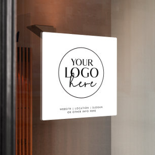 Autocollant Pour Fenêtre Entreprise de typographie chic logo personnalisé
