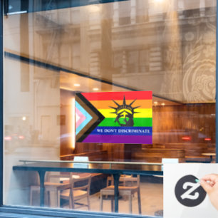 Autocollant Pour Fenêtre Entreprise LGBT Friendly "Nous n'avons pas de disc