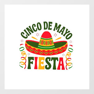 Autocollant Pour Fenêtre Équipe de la Fiesta Cinco De Mayo Mexicaine Sombre