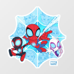 Autocollant Pour Fenêtre Équipe Spidey sur la toile de vilains
