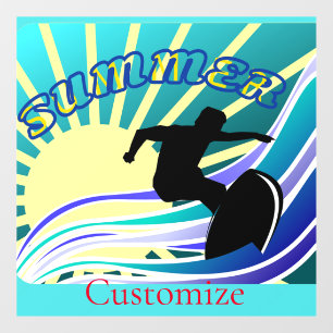 Autocollant Pour Fenêtre Été Surf Fun Thunder_Cove