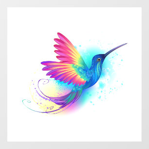 Autocollant Pour Fenêtre Exotic Rainbow Hummingbird