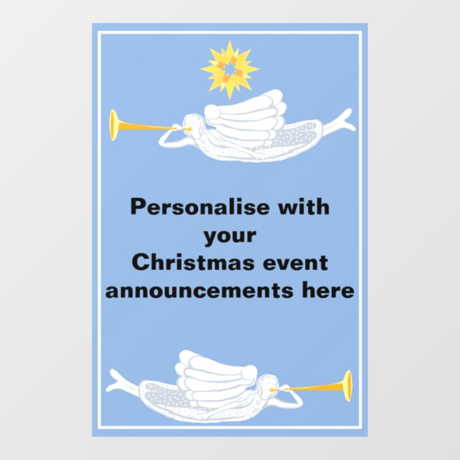 Autocollant Pour Fenêtre Faire-part des anges de Noël (Feuille)