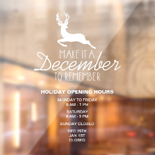 Autocollant Pour Fenêtre Faisons un décembre à se souvenir, Noël