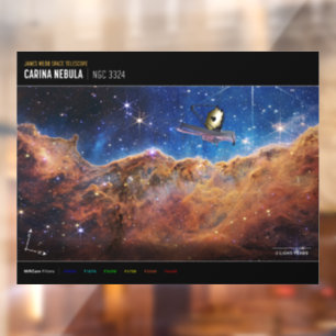 Autocollant Pour Fenêtre Falaises cosmiques Carina Nebula Space Webb Telesc