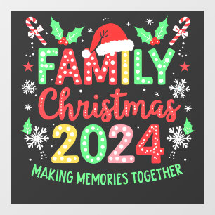 Autocollant Pour Fenêtre Famille Noël 2024 Xmas Family Matching