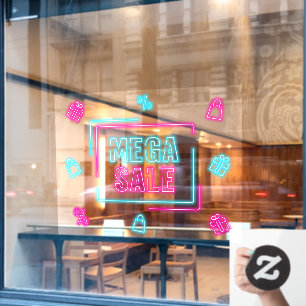 Autocollant Pour Fenêtre Faux Neon Mega Vente