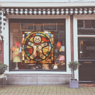 Autocollant Pour Fenêtre Faux Pain D'Oeuvre En Verre Tiré Grand Homme