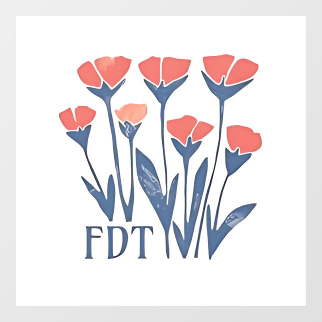 Autocollant Pour Fenêtre FDT Floral Wreath Subtle Feminine Boho Anti-Trump (Feuille)