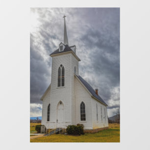 AUTOCOLLANT POUR FENÊTRE FENÊTRE D'ÉGLISE DE PAYS CLING