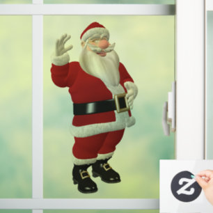 AUTOCOLLANT POUR FENÊTRE FENÊTRE SANTA CLAUS CHRISTMAS CLING