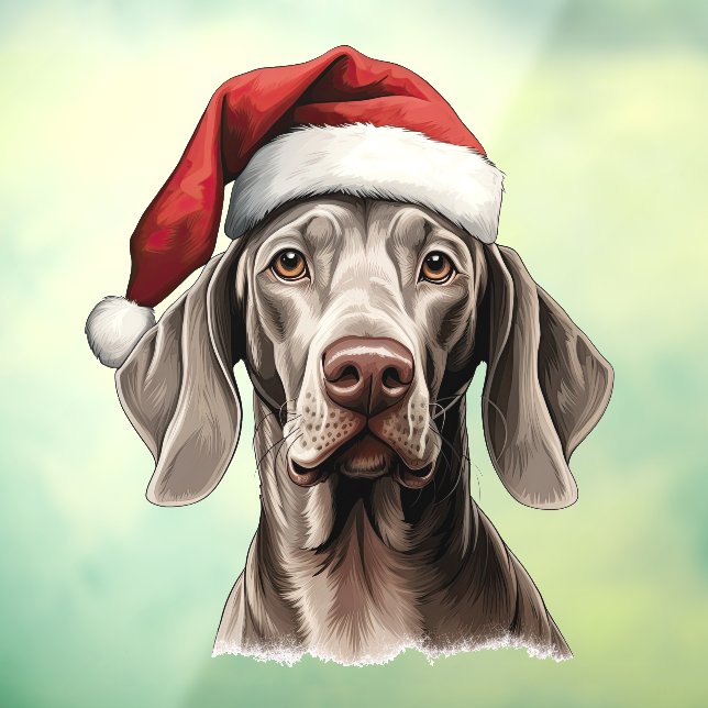 Autocollant Pour Fenêtre Festif Noël Weimaraner (Feuille 3)