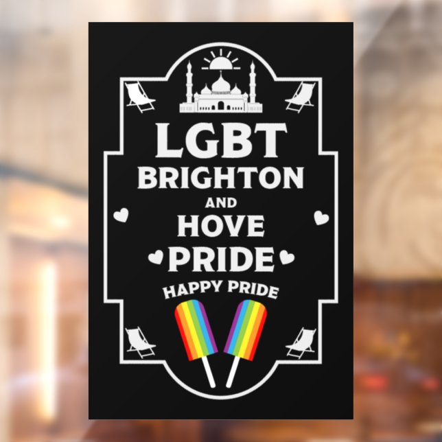 Autocollant Pour Fenêtre Fierté de Brighton et de Hove (Feuille 2)