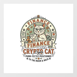 Autocollant Pour Fenêtre Finance Crypto Chat Finance Crypto Chat Vintage Ve