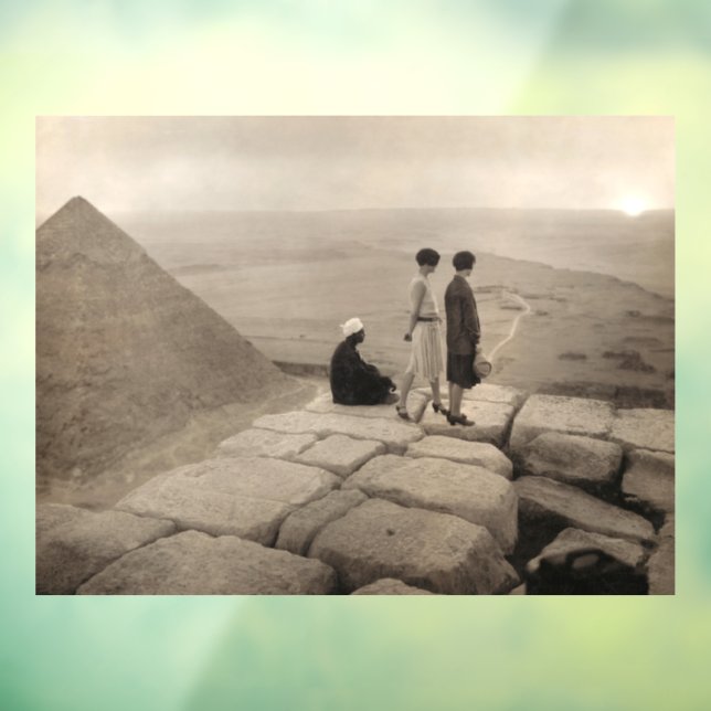 Autocollant Pour Fenêtre Flapper Girls Sunrise Khufu Pyramid, Égypte 1920 (Feuille 3)