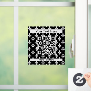 Autocollant Pour Fenêtre Fleur de Lis Motif, française, royale, blanche