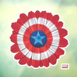 Autocollant Pour Fenêtre Fleur de Marguerite de Style de Bouclier de Captai