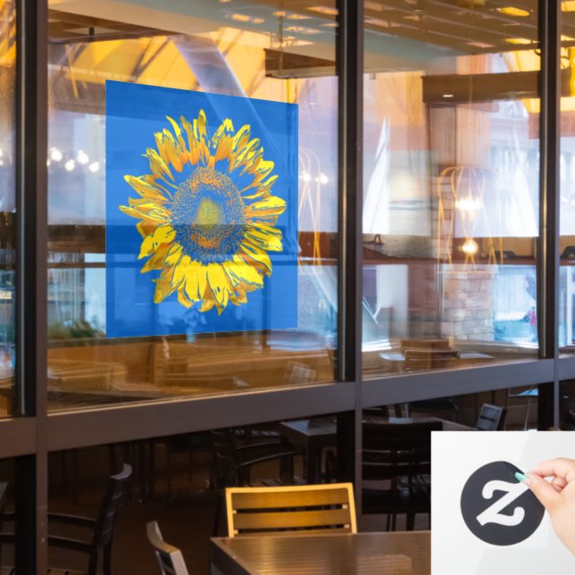 Autocollant Pour Fenêtre Fleur de soleil brillante et glorieuse (Fenêtre du restaurant)