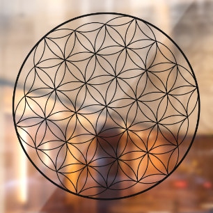 Autocollant Pour Fenêtre Fleur de Vie holographique Géométrie sacrée