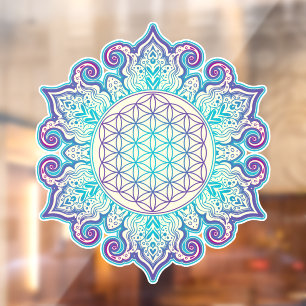 Autocollant Pour Fenêtre Fleur De Vie - Indien Mandala 2