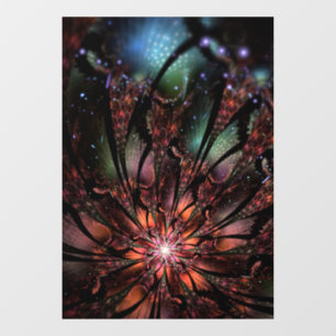 Autocollant Pour Fenêtre Fleur imaginaire fractale douce et tendresse