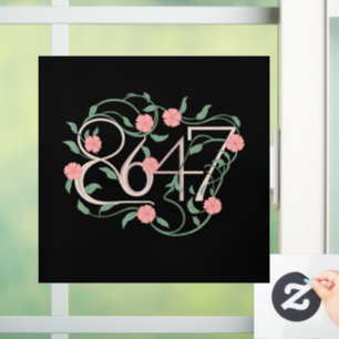 Autocollant Pour Fenêtre Fleur Subtil Anti Trump 8647 86 47 Bohème