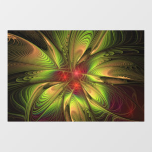 Autocollant Pour Fenêtre Fleurs imaginaires fractales douces et tendres