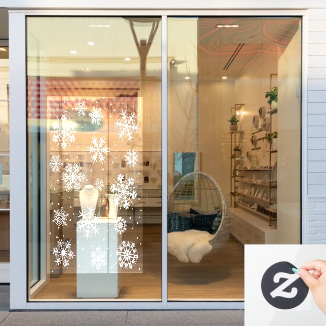 Autocollant Pour Fenêtre Flocon de neige (Vitrine du magasin)