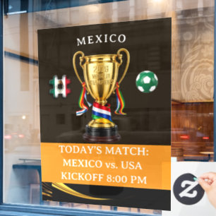 Autocollant Pour Fenêtre Football Mexique Jeux Mondiaux Portables 2026