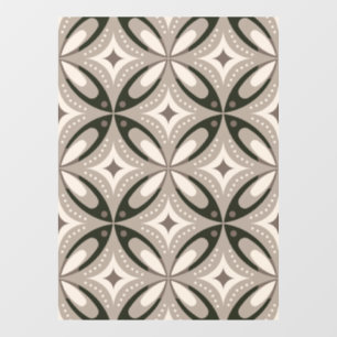 Autocollant Pour Fenêtre Formes circulaires rétro beige et marron