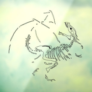 Autocollant Pour Fenêtre Fossiles dragons