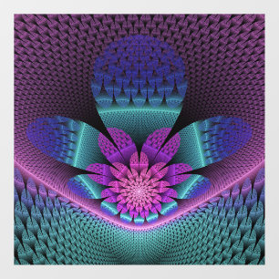 Autocollant Pour Fenêtre Fractal Imaginaire coloré à motif inhabituel