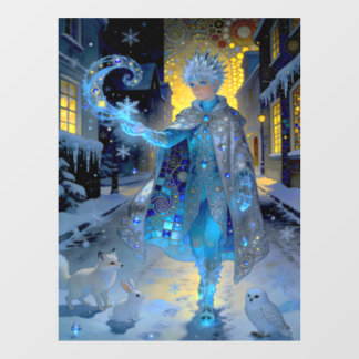Autocollant Pour Fenêtre Frostmaker of a Moonlit Street – A Winter Portrait