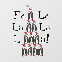 Funny Pingouin Pyramide Arbre de Noël Clou fenêtre