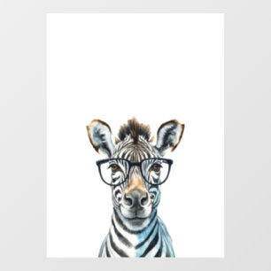 Autocollant Pour Fenêtre Funny Zebra Porter des lunettes