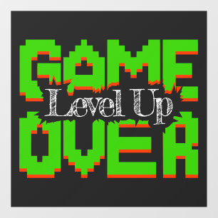 Autocollant Pour Fenêtre Game Over, Ressuscitez les jeux vidéo vintage et p