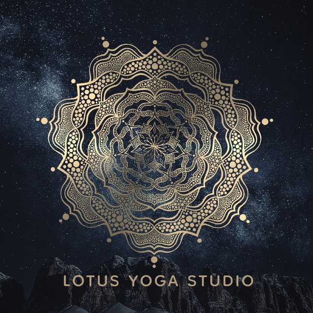 Autocollant Pour Fenêtre Gold Mandala Classy Luxe Chic Reiki Yoga Studio (Créateur téléchargé)