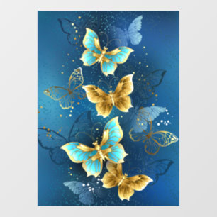 Autocollant Pour Fenêtre Golden butterflies