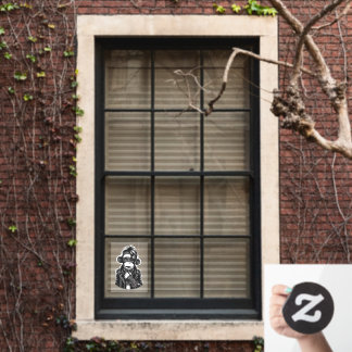 Autocollant Pour Fenêtre Goth Sock Monkey #01