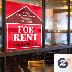 Autocollant Pour Fenêtre GRAND BOLD POUR LOUER Custom Real Estate
