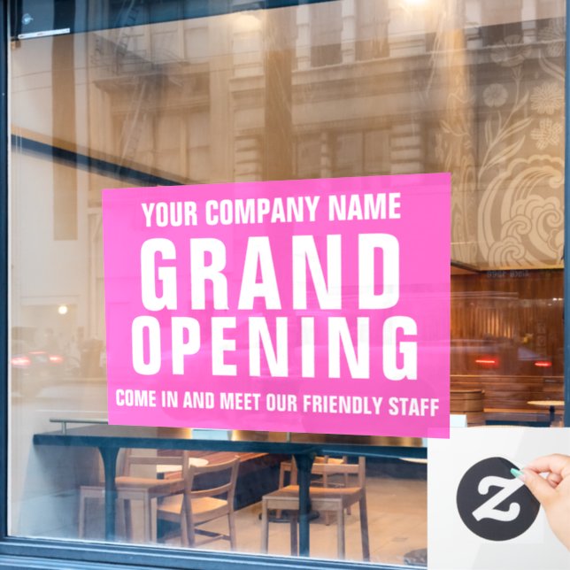 Autocollant Pour Fenêtre Grande ouverture signalétique de l'entreprise clou (Fenêtre de café)