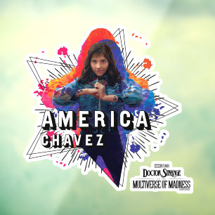 Autocollant Pour Fenêtre Graphique de personnage d'étoile d'Amérique Chavez