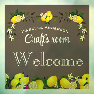 Autocollant Pour Fenêtre Gris cendré citron